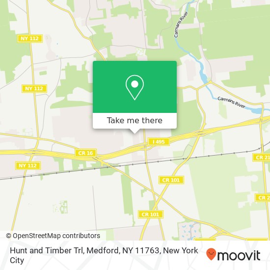 Hunt and Timber Trl, Medford, NY 11763 map