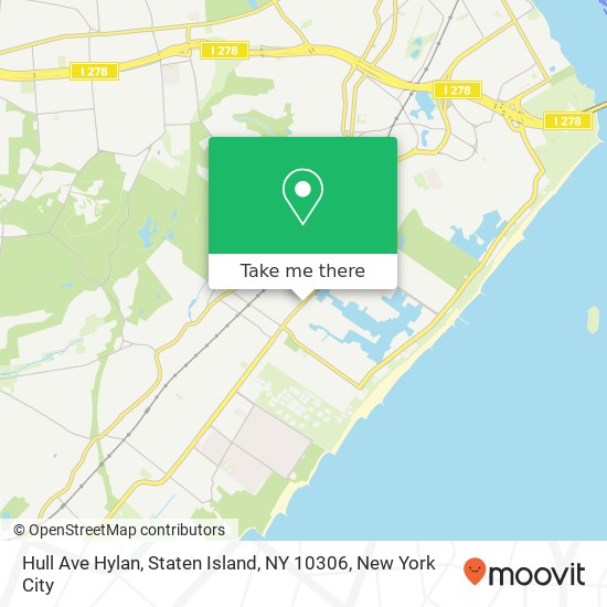 Mapa de Hull Ave Hylan, Staten Island, NY 10306