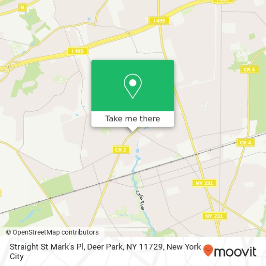 Straight St Mark's Pl, Deer Park, NY 11729 map