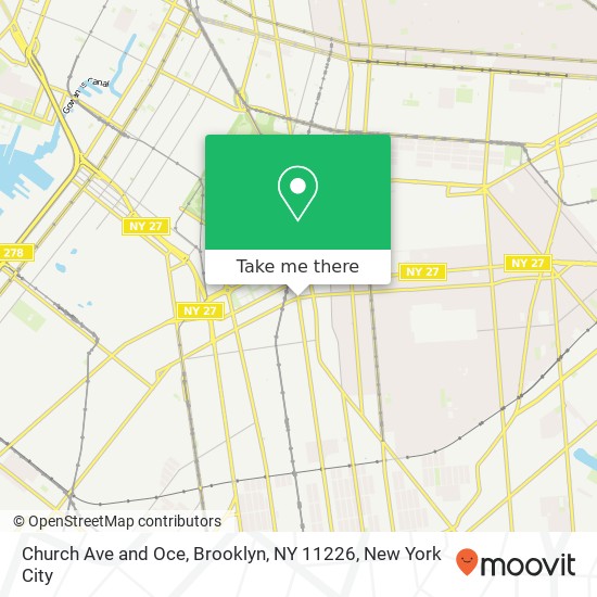 Church Ave and Oce, Brooklyn, NY 11226 map
