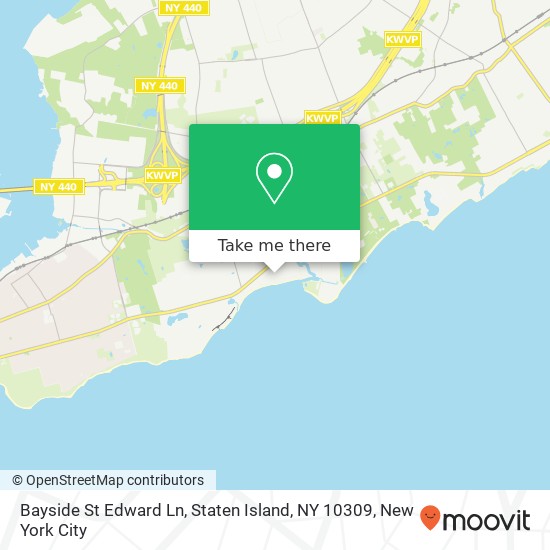 Mapa de Bayside St Edward Ln, Staten Island, NY 10309