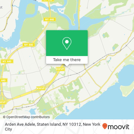 Mapa de Arden Ave Adele, Staten Island, NY 10312