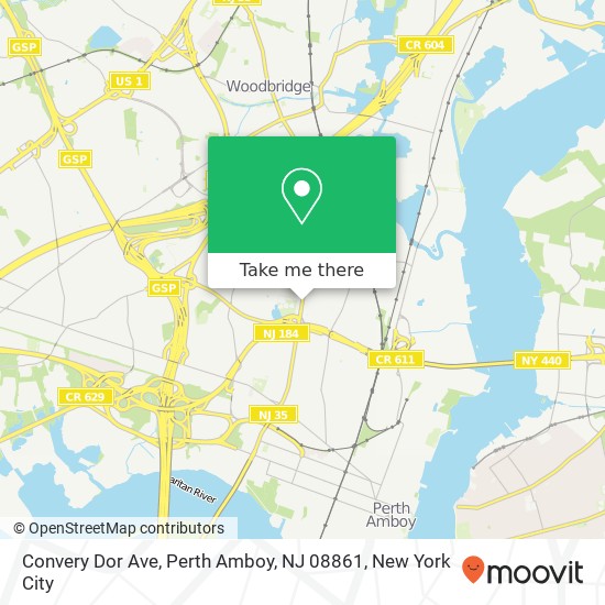Mapa de Convery Dor Ave, Perth Amboy, NJ 08861