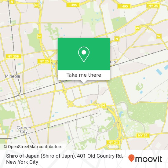 Shiro of Japan (Shiro of Japn), 401 Old Country Rd map