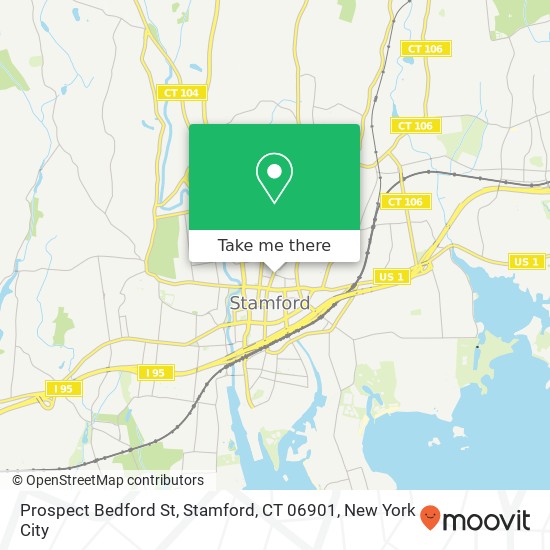 Mapa de Prospect Bedford St, Stamford, CT 06901