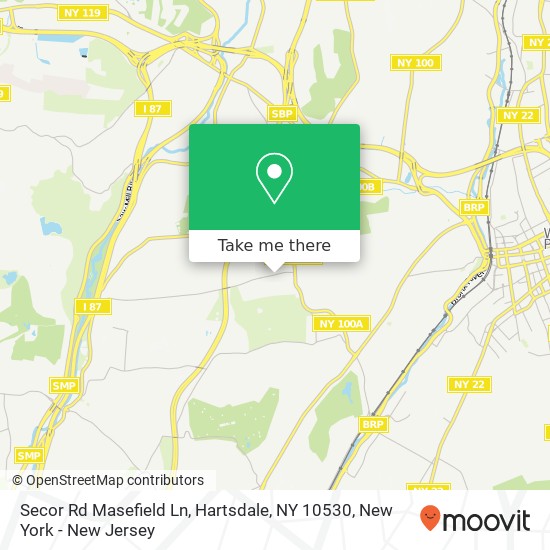 Mapa de Secor Rd Masefield Ln, Hartsdale, NY 10530