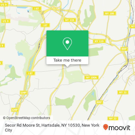 Mapa de Secor Rd Moore St, Hartsdale, NY 10530