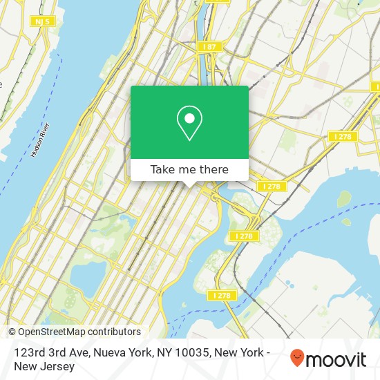 123rd 3rd Ave, Nueva York, NY 10035 map