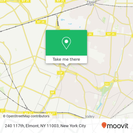 Mapa de 240 117th, Elmont, NY 11003