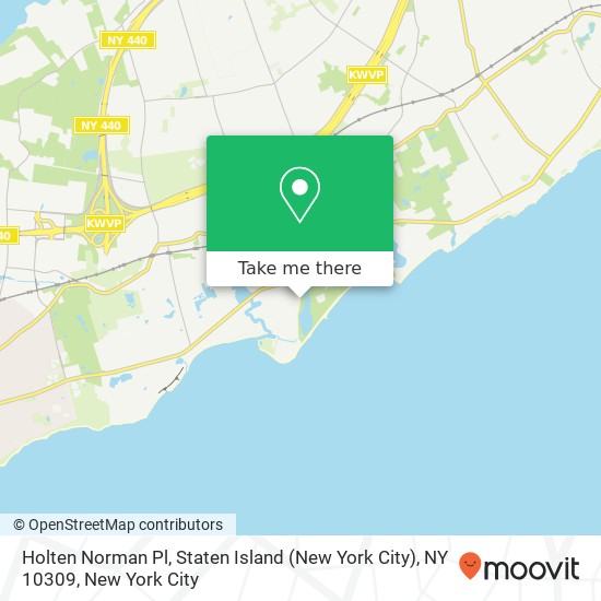 Mapa de Holten Norman Pl, Staten Island (New York City), NY 10309
