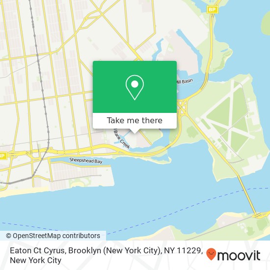 Eaton Ct Cyrus, Brooklyn (New York City), NY 11229 map