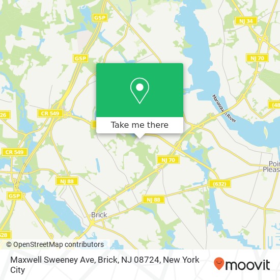 Maxwell Sweeney Ave, Brick, NJ 08724 map