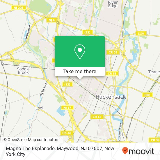 Mapa de Magno The Esplanade, Maywood, NJ 07607