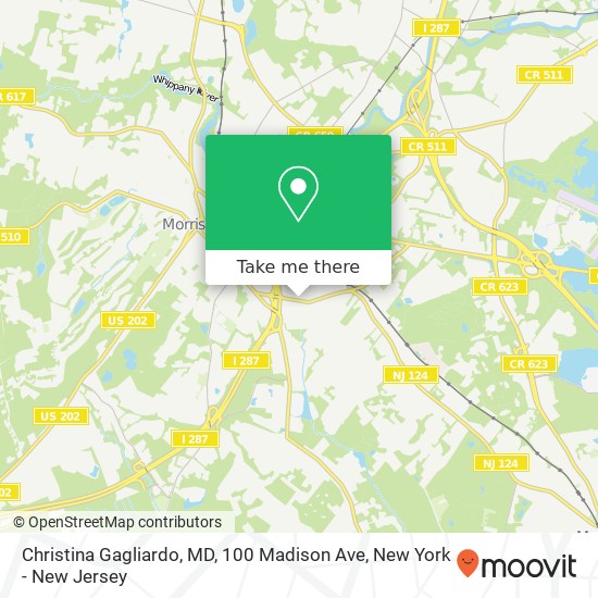 Mapa de Christina Gagliardo, MD, 100 Madison Ave