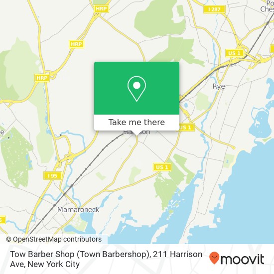Mapa de Tow Barber Shop (Town Barbershop), 211 Harrison Ave