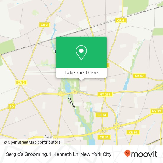 Mapa de Sergio's Grooming, 1 Kenneth Ln