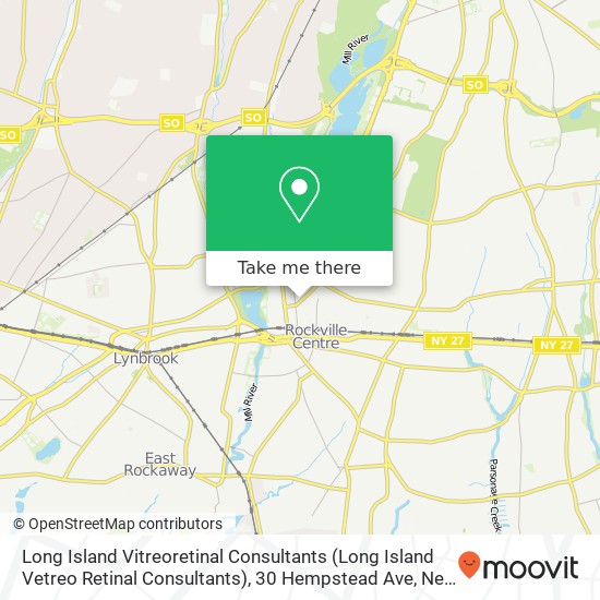 Mapa de Long Island Vitreoretinal Consultants (Long Island Vetreo Retinal Consultants), 30 Hempstead Ave