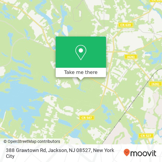 Mapa de 388 Grawtown Rd, Jackson, NJ 08527