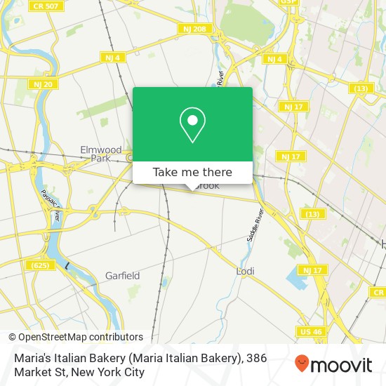 Mapa de Maria's Italian Bakery (Maria Italian Bakery), 386 Market St