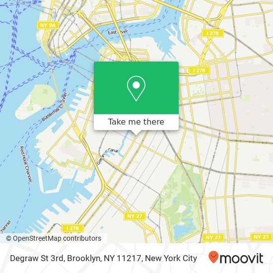 Mapa de Degraw St 3rd, Brooklyn, NY 11217
