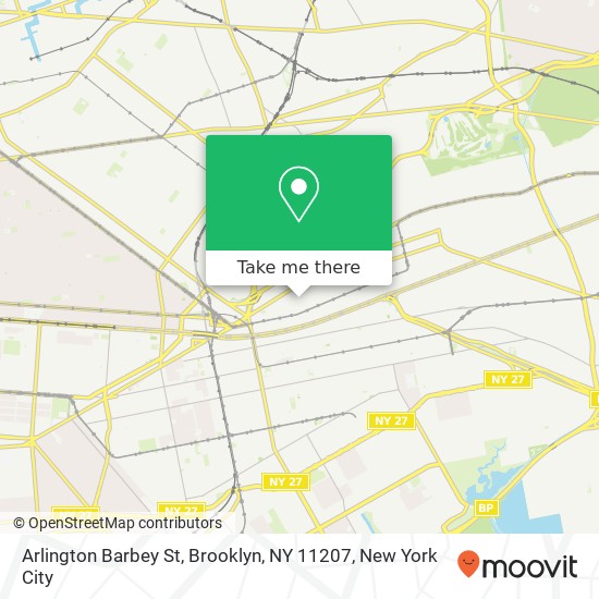 Mapa de Arlington Barbey St, Brooklyn, NY 11207