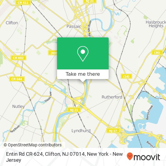 Entin Rd CR-624, Clifton, NJ 07014 map