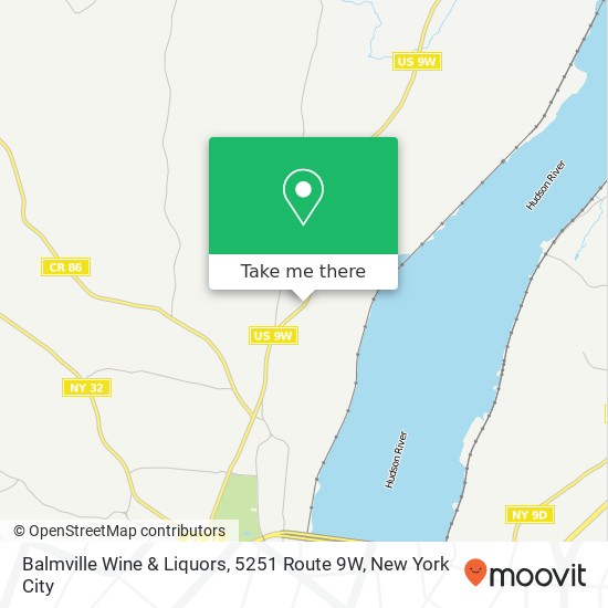 Mapa de Balmville Wine & Liquors, 5251 Route 9W
