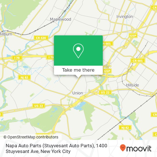 Mapa de Napa Auto Parts (Stuyvesant Auto Parts), 1400 Stuyvesant Ave