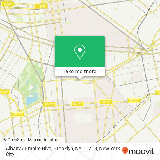 Mapa de Albany / Empire Blvd, Brooklyn, NY 11213