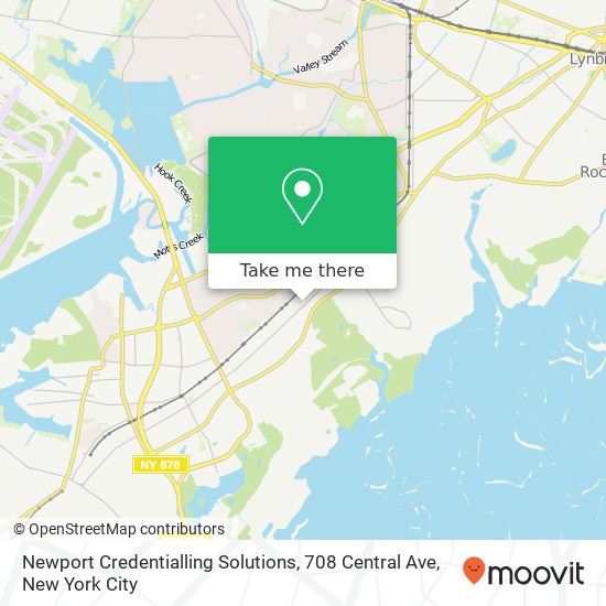 Mapa de Newport Credentialling Solutions, 708 Central Ave