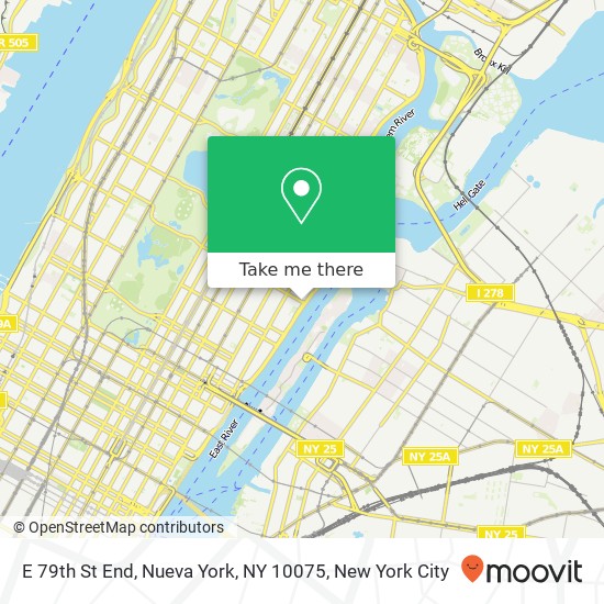 Mapa de E 79th St End, Nueva York, NY 10075