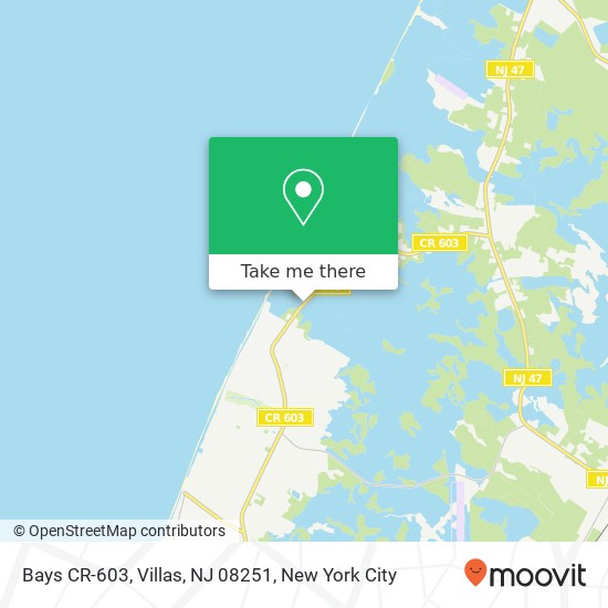 Mapa de Bays CR-603, Villas, NJ 08251