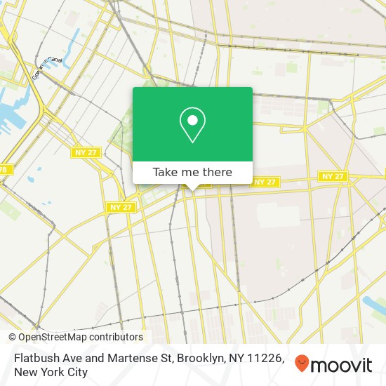 Mapa de Flatbush Ave and Martense St, Brooklyn, NY 11226
