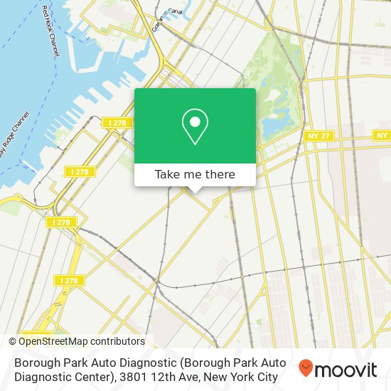 Mapa de Borough Park Auto Diagnostic (Borough Park Auto Diagnostic Center), 3801 12th Ave