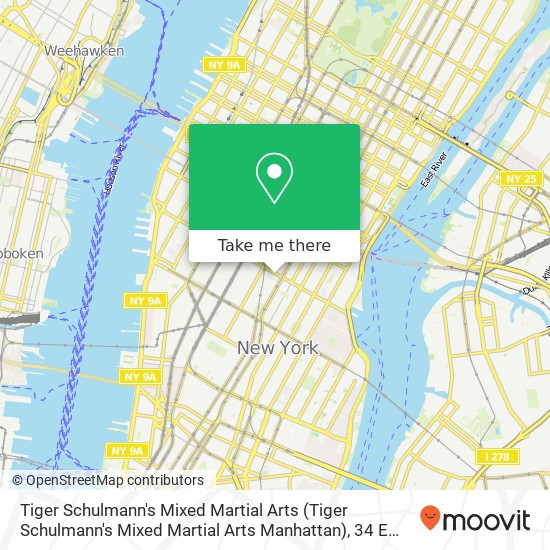 Tiger Schulmann's Mixed Martial Arts (Tiger Schulmann's Mixed Martial Arts Manhattan), 34 E 23rd St map