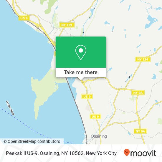 Mapa de Peekskill US-9, Ossining, NY 10562