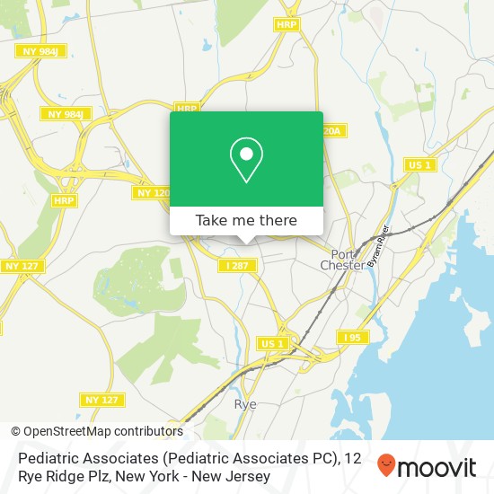 Pediatric Associates (Pediatric Associates PC), 12 Rye Ridge Plz map