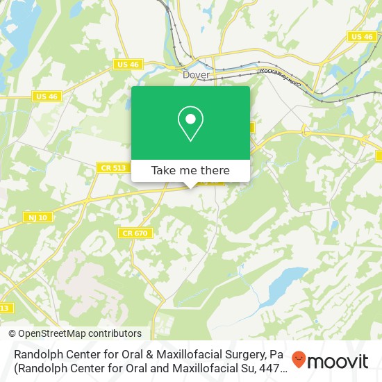 Randolph Center for Oral & Maxillofacial Surgery, Pa map