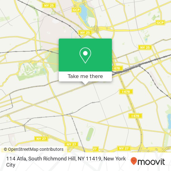 Mapa de 114 Atla, South Richmond Hill, NY 11419
