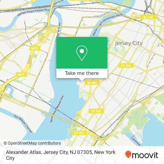 Mapa de Alexander Atlas, Jersey City, NJ 07305