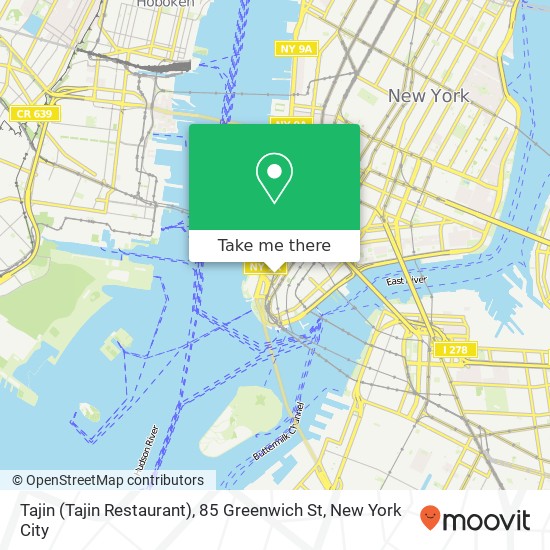 Mapa de Tajin (Tajin Restaurant), 85 Greenwich St