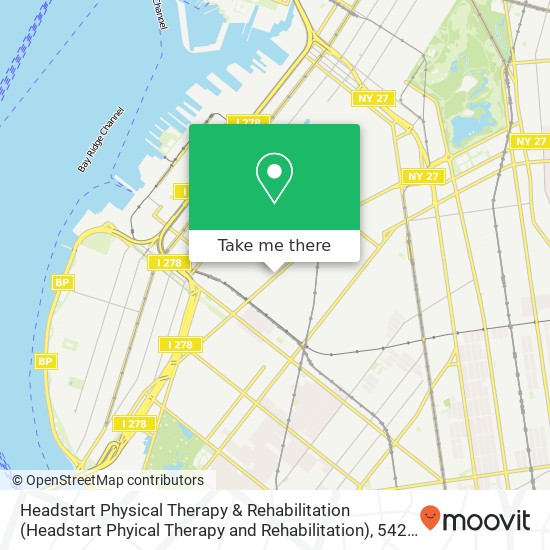 Mapa de Headstart Physical Therapy & Rehabilitation (Headstart Phyical Therapy and Rehabilitation), 5422 Fort Hamilton Pkwy