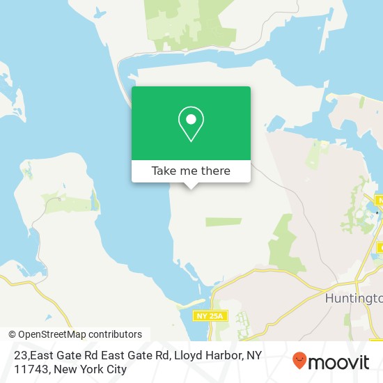 Mapa de 23,East Gate Rd East Gate Rd, Lloyd Harbor, NY 11743