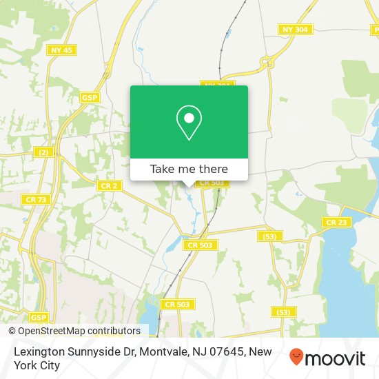 Lexington Sunnyside Dr, Montvale, NJ 07645 map