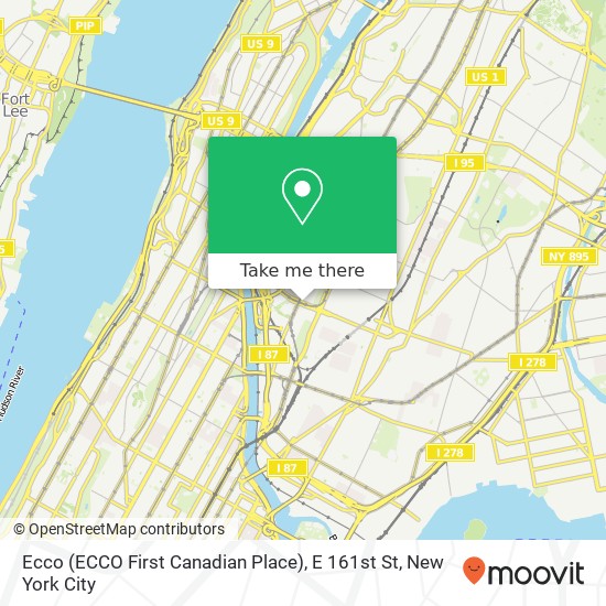 Mapa de Ecco (ECCO First Canadian Place), E 161st St