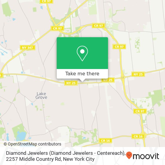 Mapa de Diamond Jewelers (Diamond Jewelers - Centereach), 2257 Middle Country Rd