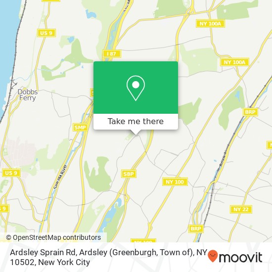 Ardsley Sprain Rd, Ardsley (Greenburgh, Town of), NY 10502 map