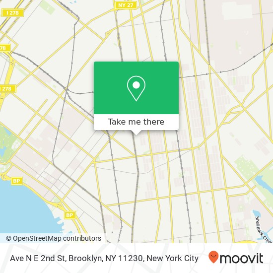 Mapa de Ave N E 2nd St, Brooklyn, NY 11230