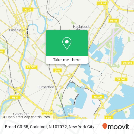 Mapa de Broad CR-55, Carlstadt, NJ 07072