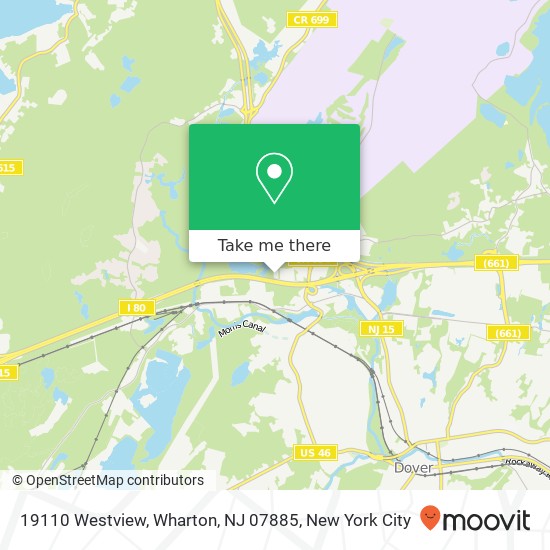 Mapa de 19110 Westview, Wharton, NJ 07885